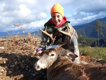 Hailey from St. Maries, ID Buck Haley Health skinner 12th birthday gift first white tail deer.