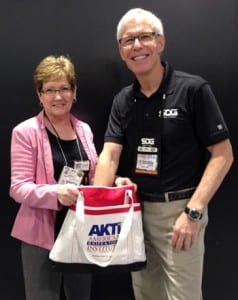 AKTI Executive Director Jan Billeb and SOG Founder and Chief Designer Spencer Frazer officially drew the winning name in the AKTI membership drawing. An AKTI individual Ambassador member from Browns Mill, N.J., won the SOG Gunny Fixed Blade Knife.