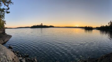 Minnesota Boundary Waters at sunset