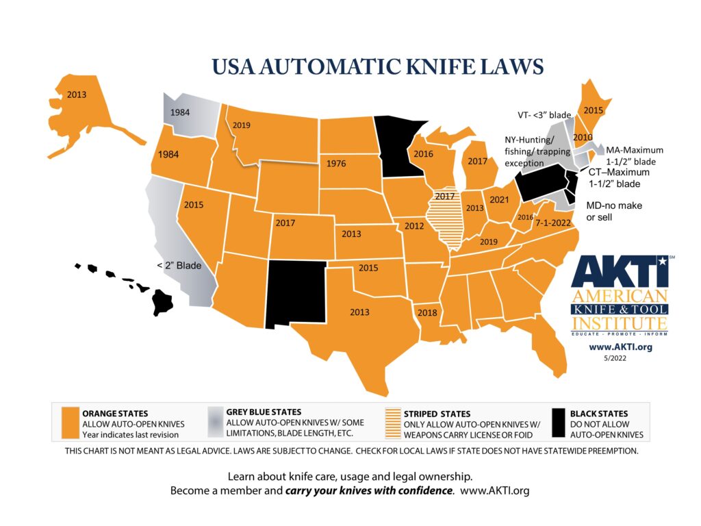 USA Map State Auto Laws