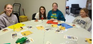 Girls Scouts learning knife safety